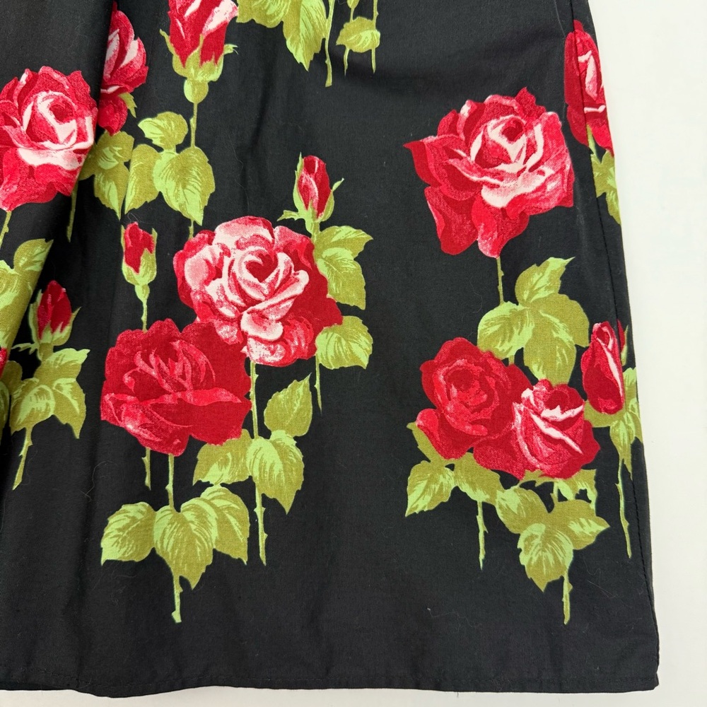 Hell Bunny Antonia Mid Dress Rose Print Floral Fit Flare Retro Pinup Rockabilly - Picture 12 of 16